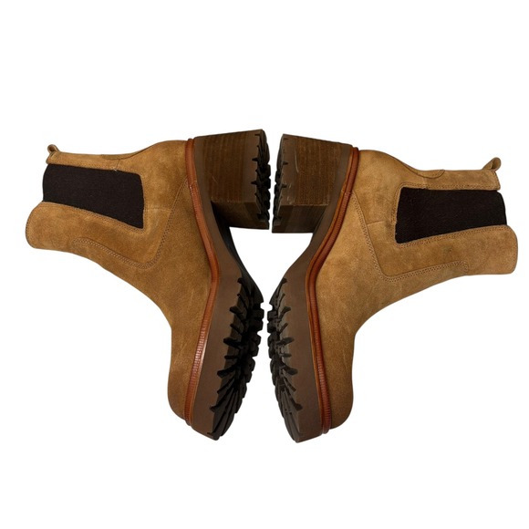 Söfft Women's Jordie Brown Suede Leather Chelsea Lug Heel Ankle Boots Size 9.5M - Picture 5 of 8